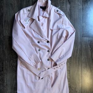 OUTER EDGE LIGHT PINK TRENCH COAT!